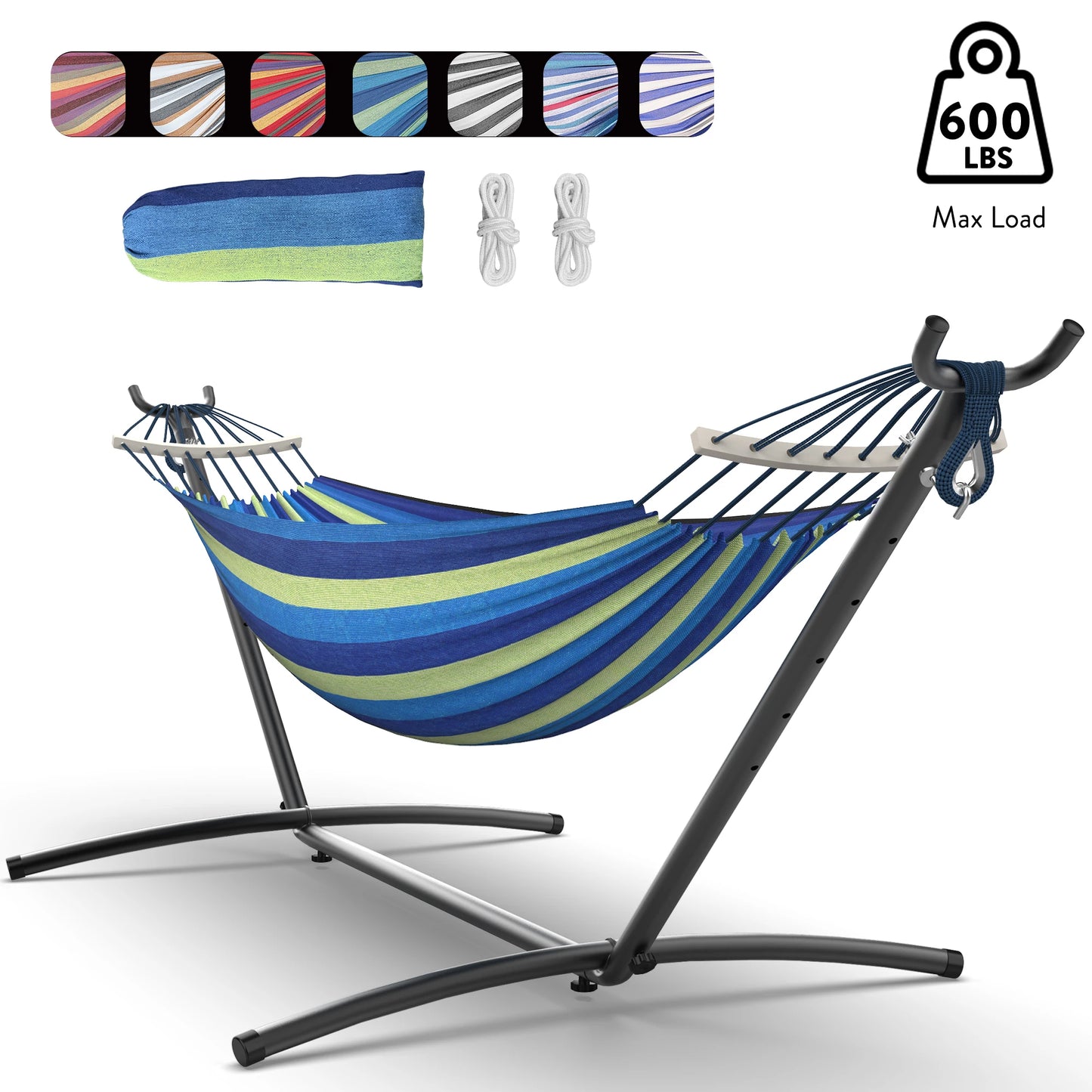 Gyroor Adjustable Stand Hammock 600 Lb Capacity For Outdoor Relaxation