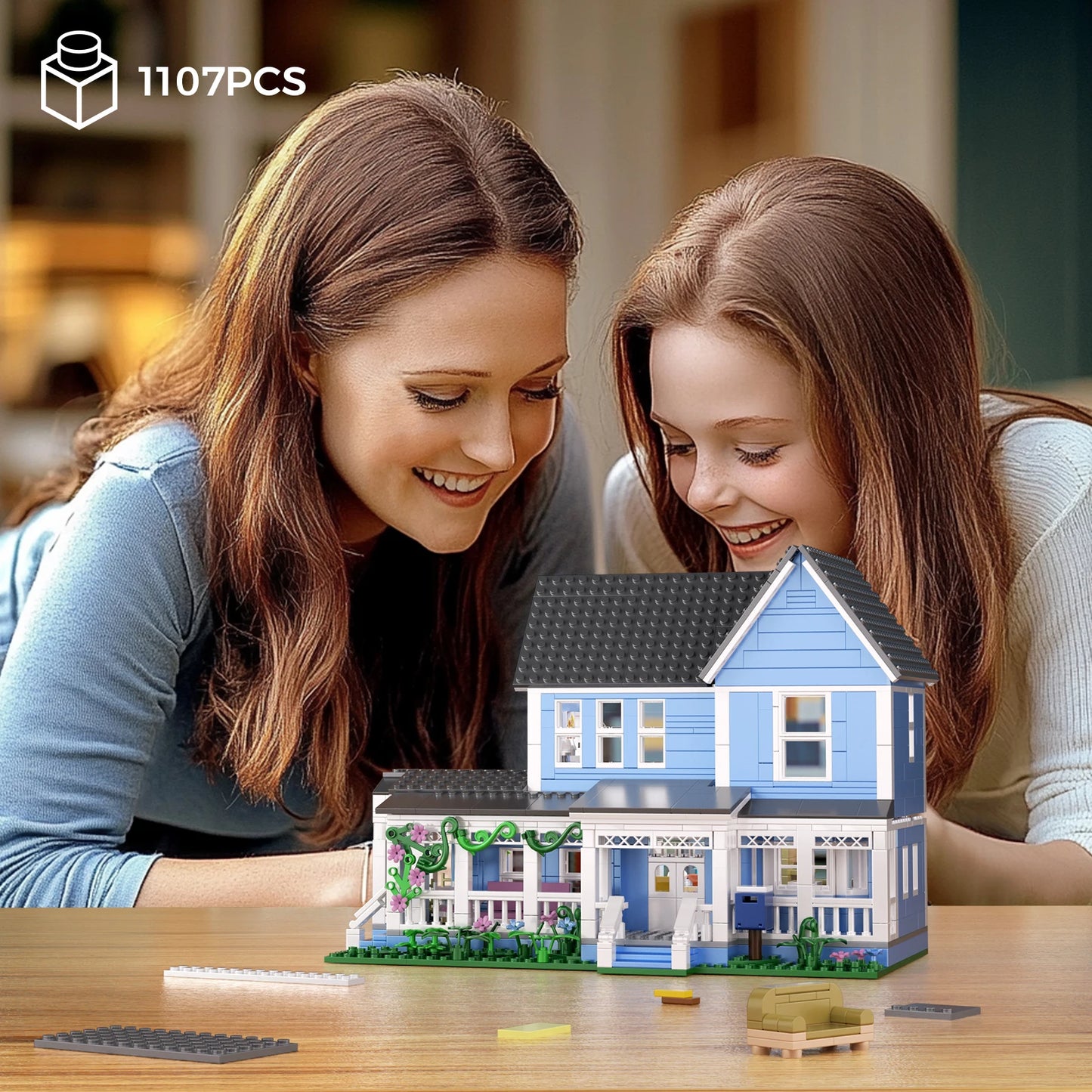 Lorelai House Building Blocks Set Desktop Ornament Palace Architecture Decor