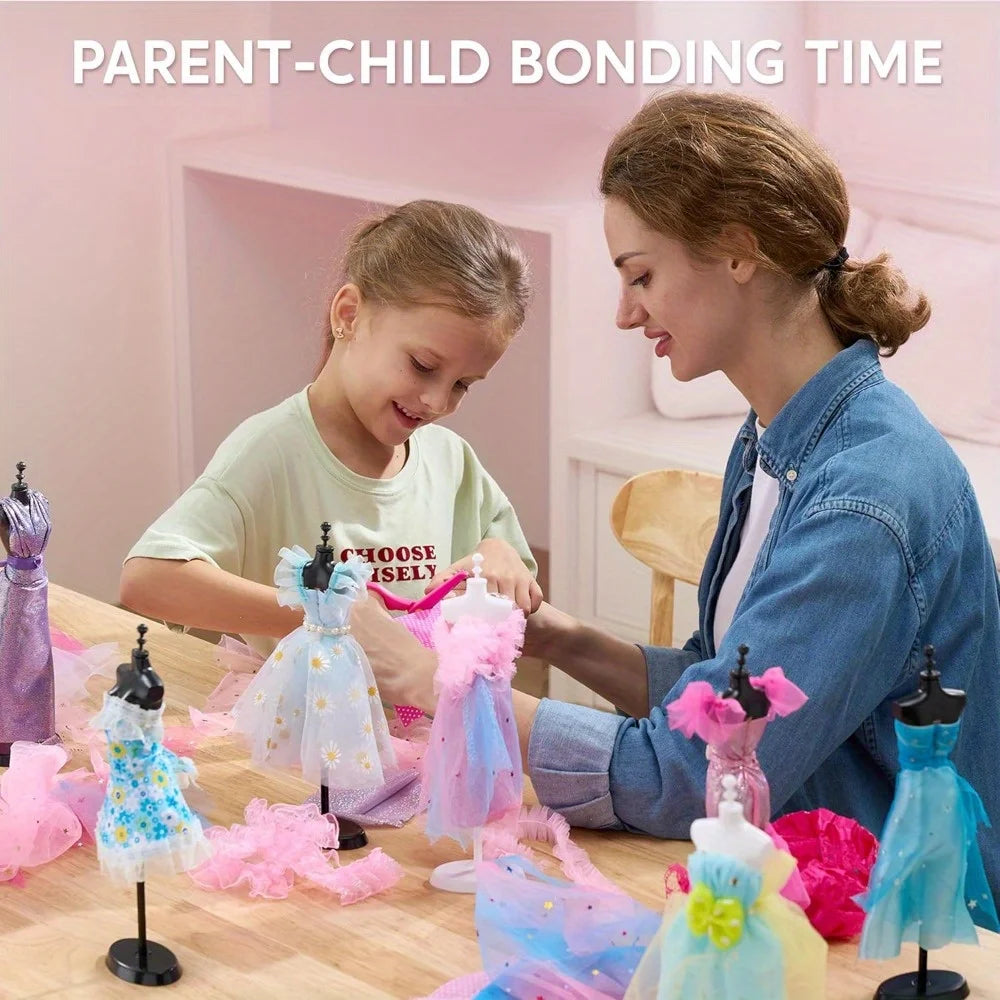 Joyfy 400 Piece Kids Fashion Design Craft Kit With Mannequins