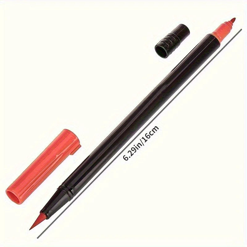 Vibrant DoubleEnded Watercolor Markers Art Set for Drawing and Crafts