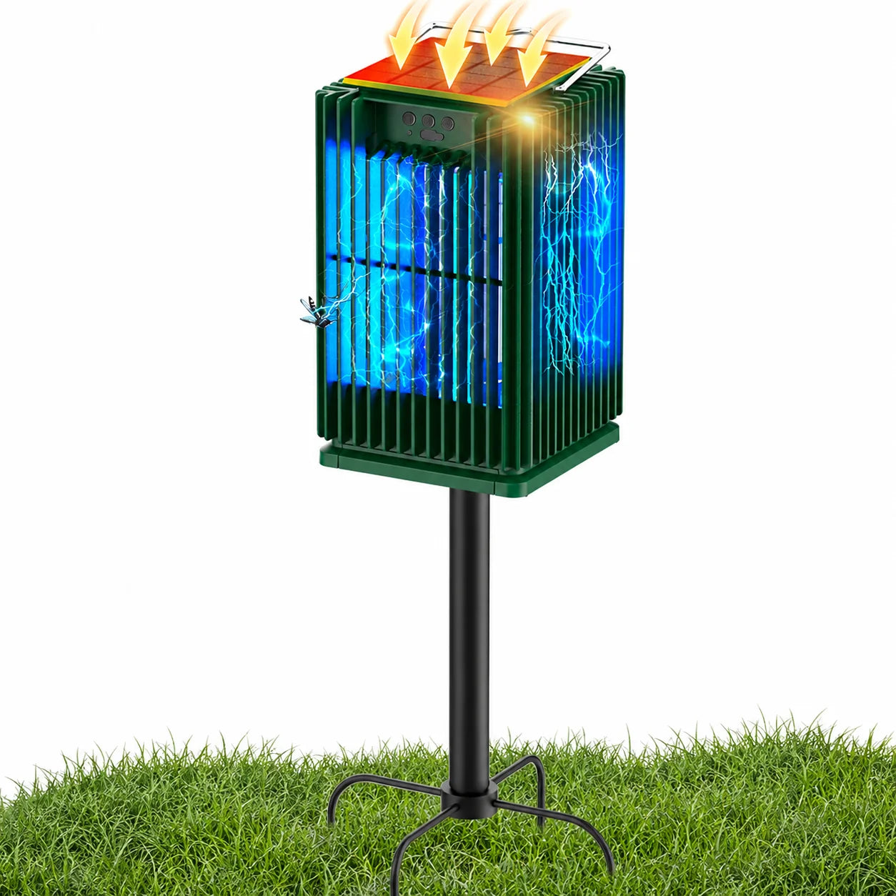Solar Outdoor Mosquito Zapper Cordless Waterproof With Ground Bracket