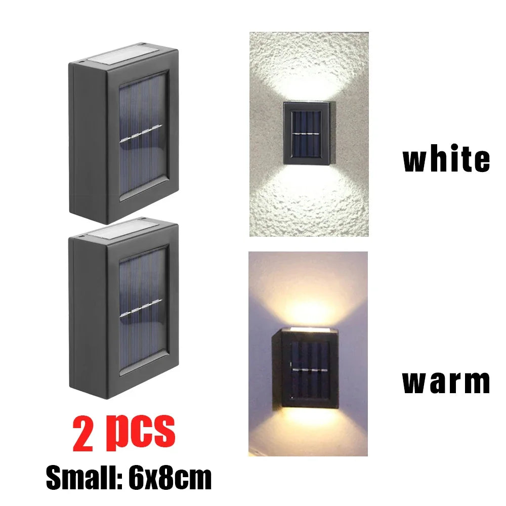 AlliLit Solar Wall Lights Outdoor LED Garden Lamps Waterproof Pack