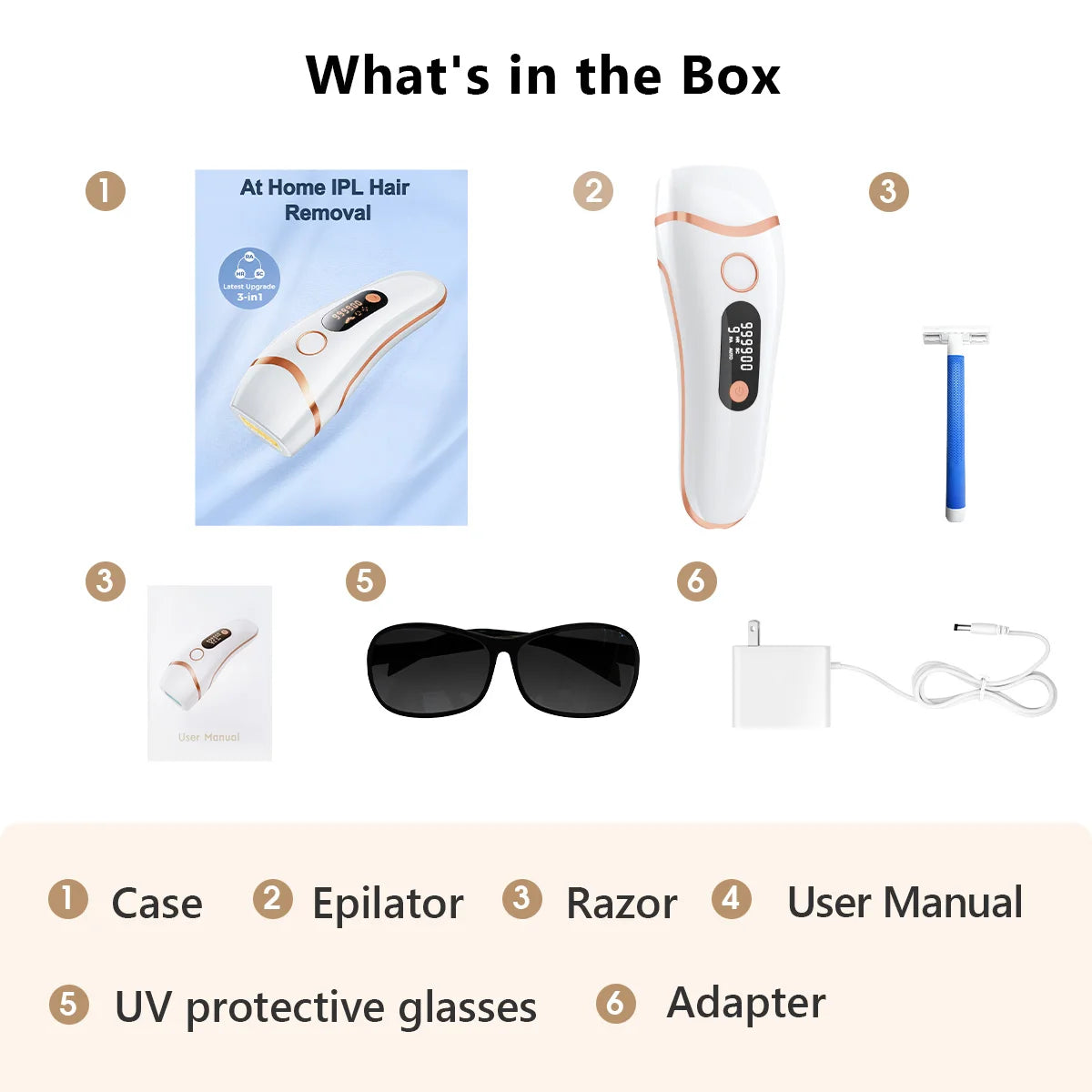 Totmizby IPL Laser Hair Removal Epilator With Trimmer Attachment