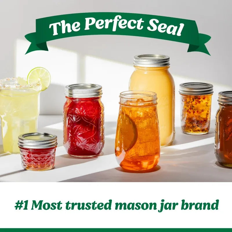 Mason Jars For Canning With Lids And Bands 12 Pack