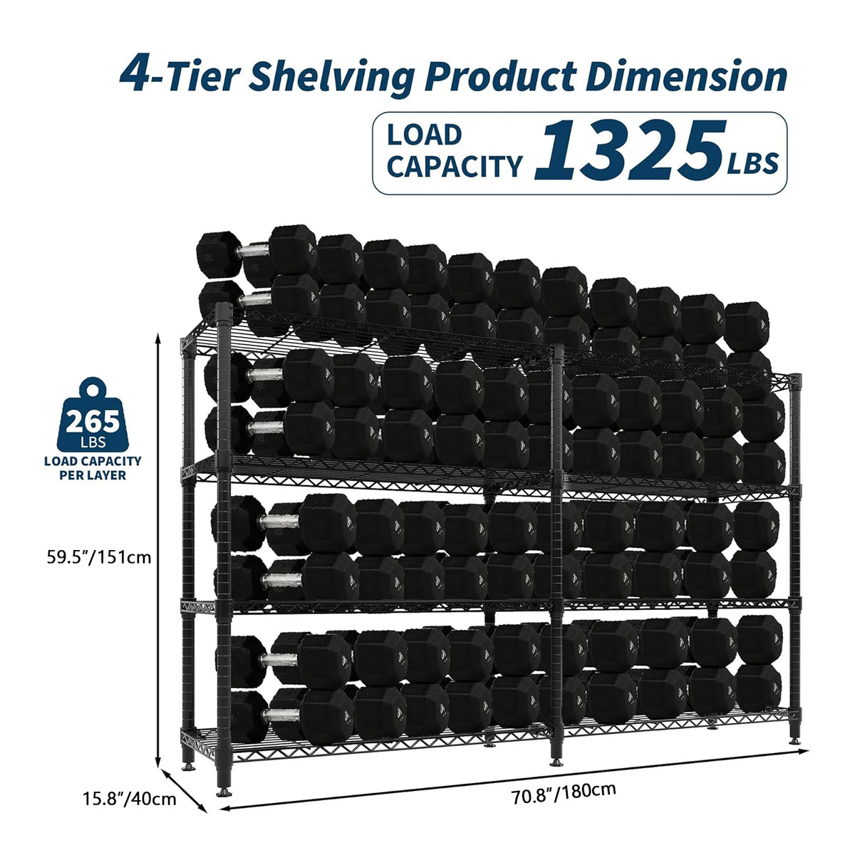 Twister Heavy Duty Adjustable Metal Storage Shelves For Kitchen Garage