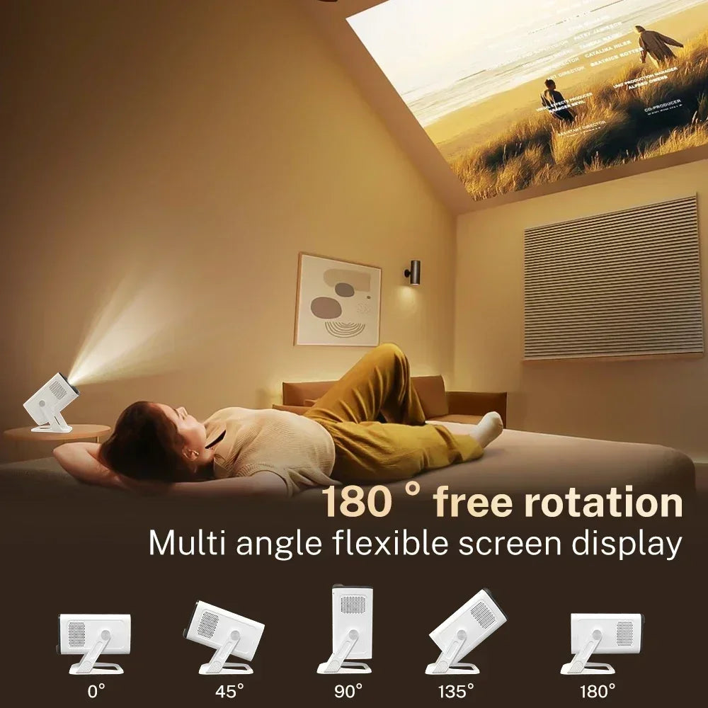 LynCast Mini Projector With WiFi 6 Bluetooth 5.4 1080P 4K Support