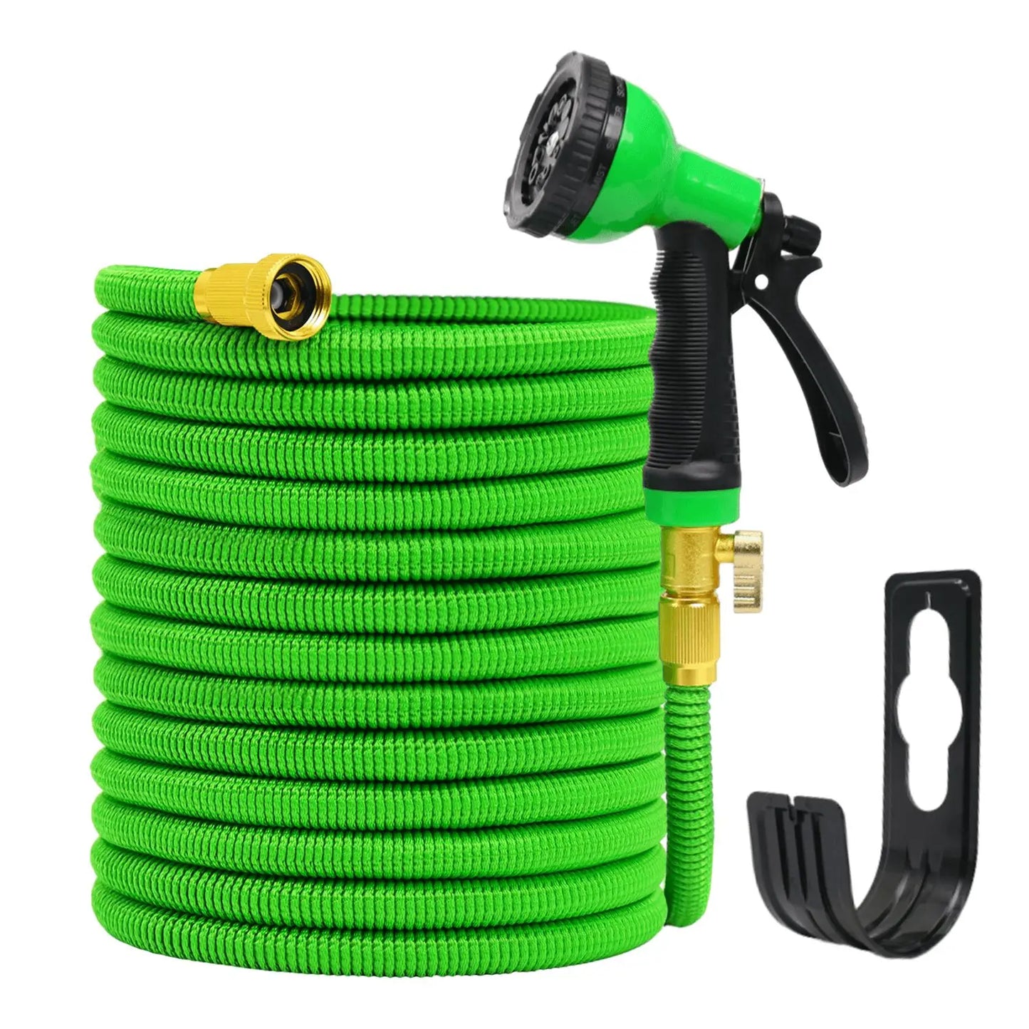 Expandable Garden Hose With Holder And Spray Nozzle