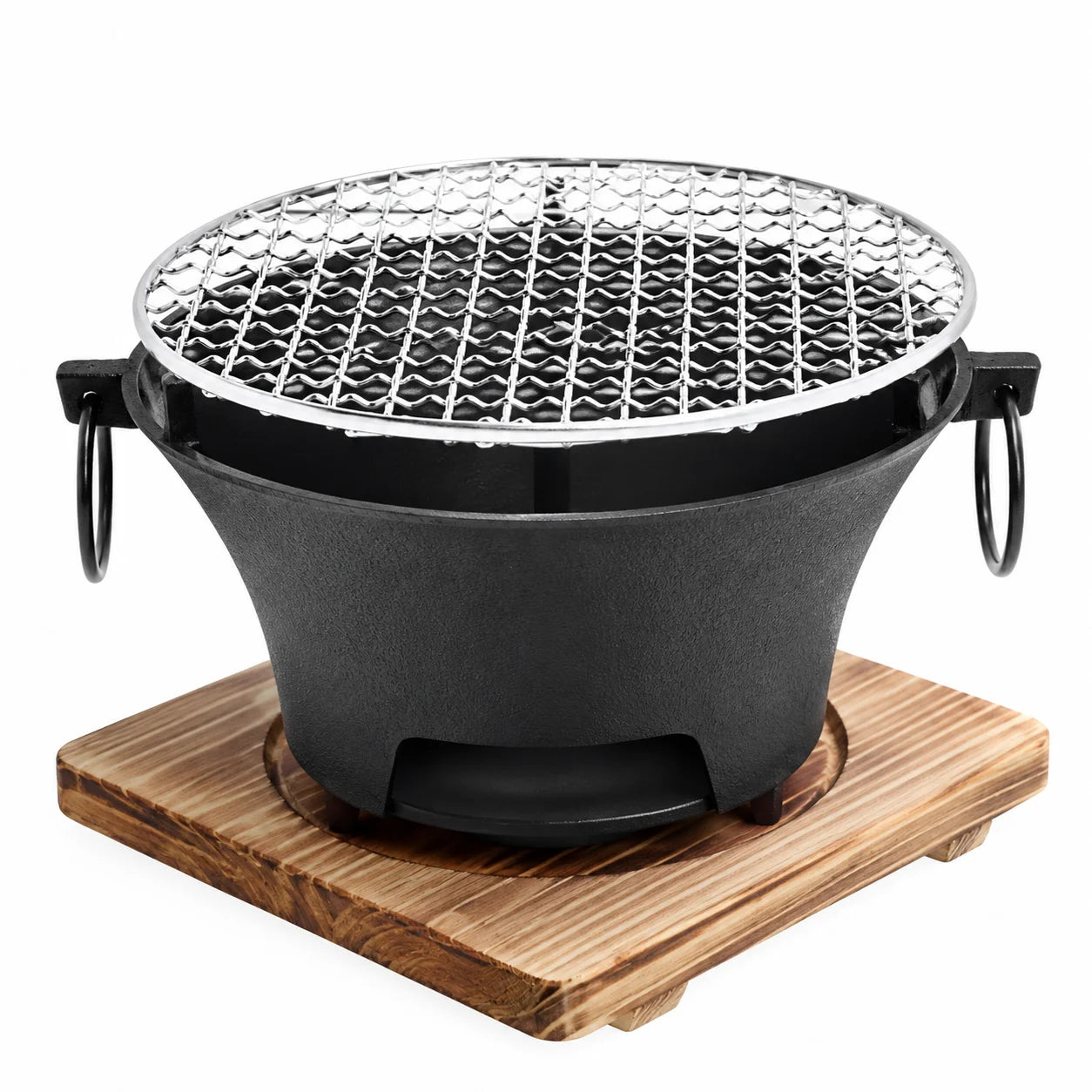KL1 Portable Charcoal Grill Tabletop BBQ Cast Iron Body