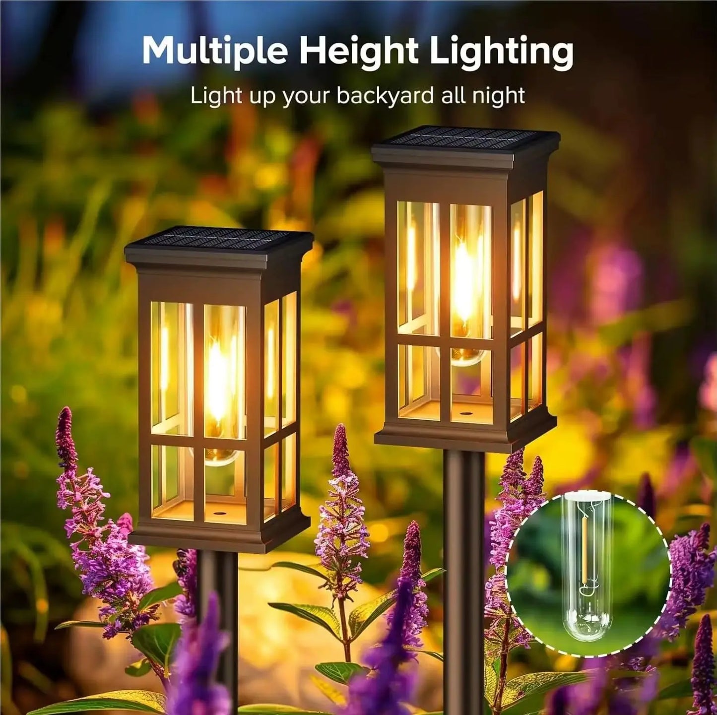 Solar Pathway Lights Outdoor LED Landscape Lamp IP65 Waterproof Yard