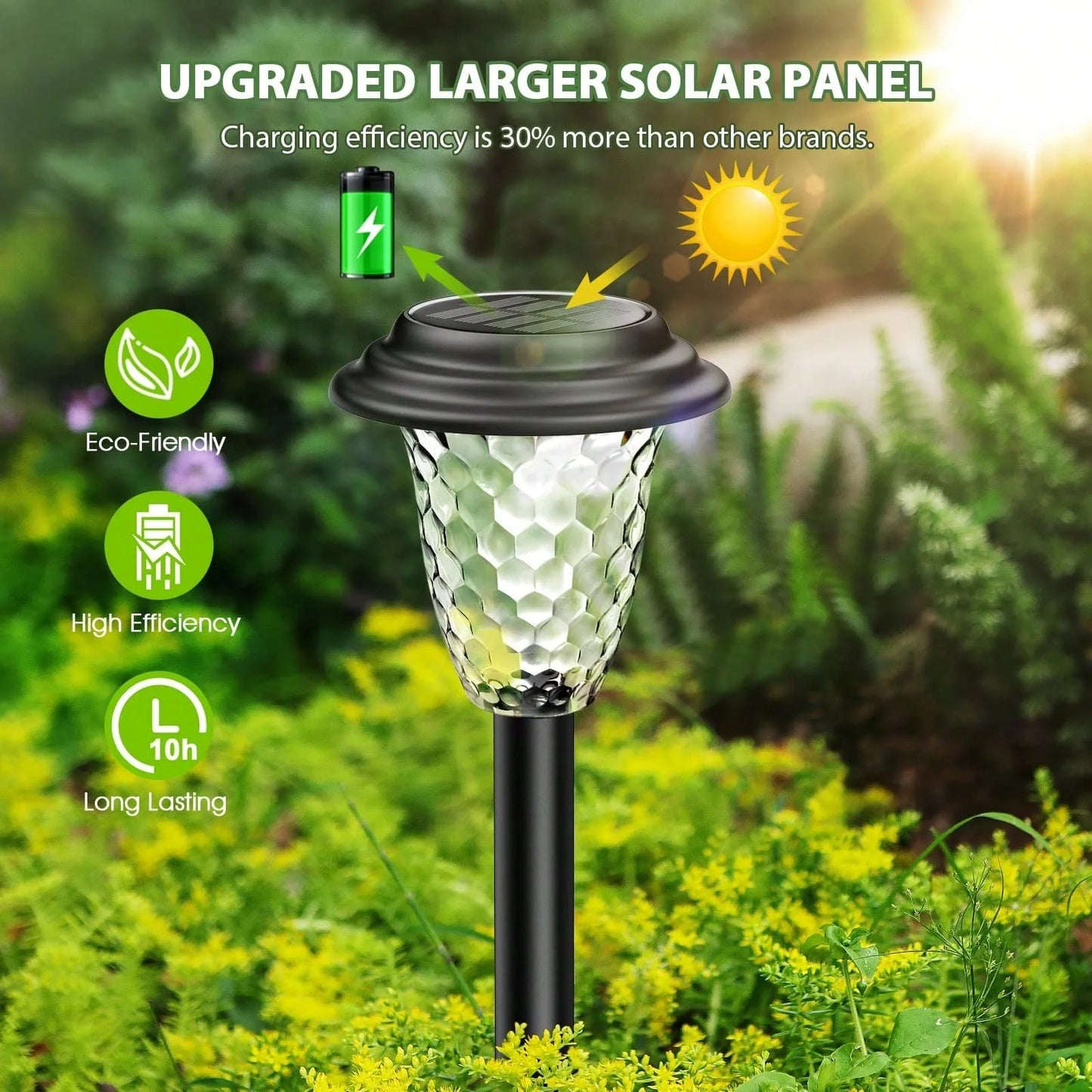 Solar Pathway Lights RGB Color Changing and Warm White Outdoor