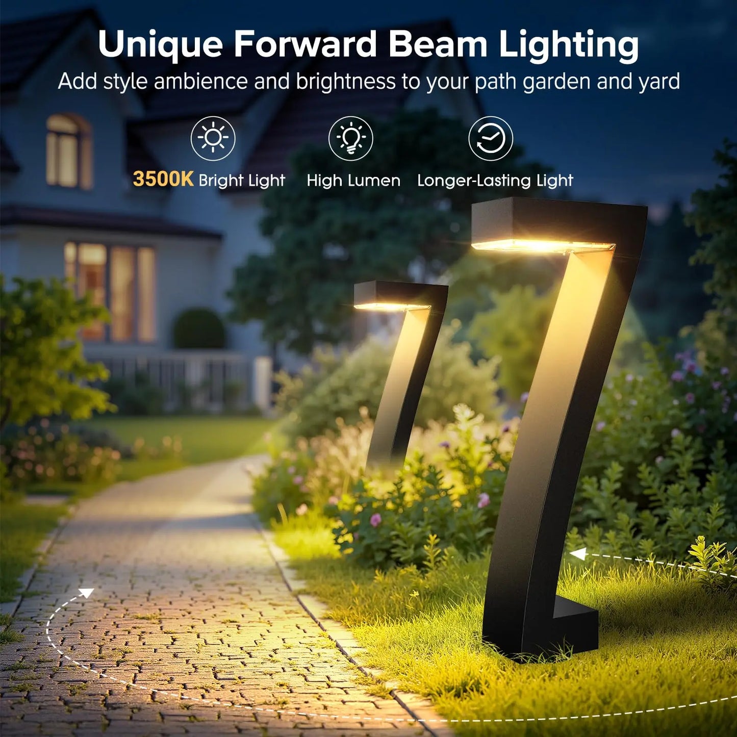 Bright LED Solar Pathway Lights IP65 Waterproof For Garden Driveway
