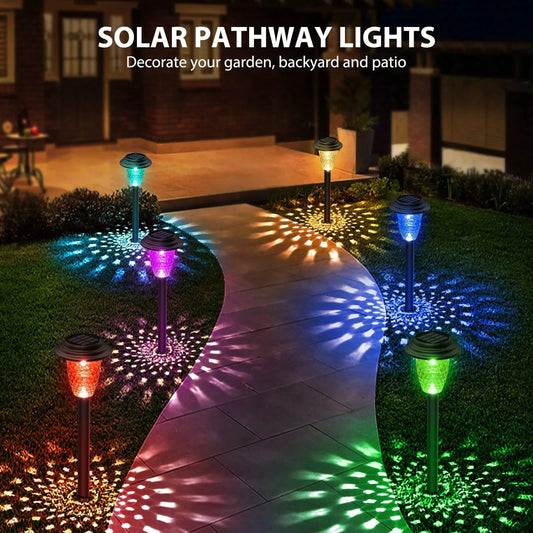 Solar Pathway Lights RGB Color Changing and Warm White Outdoor
