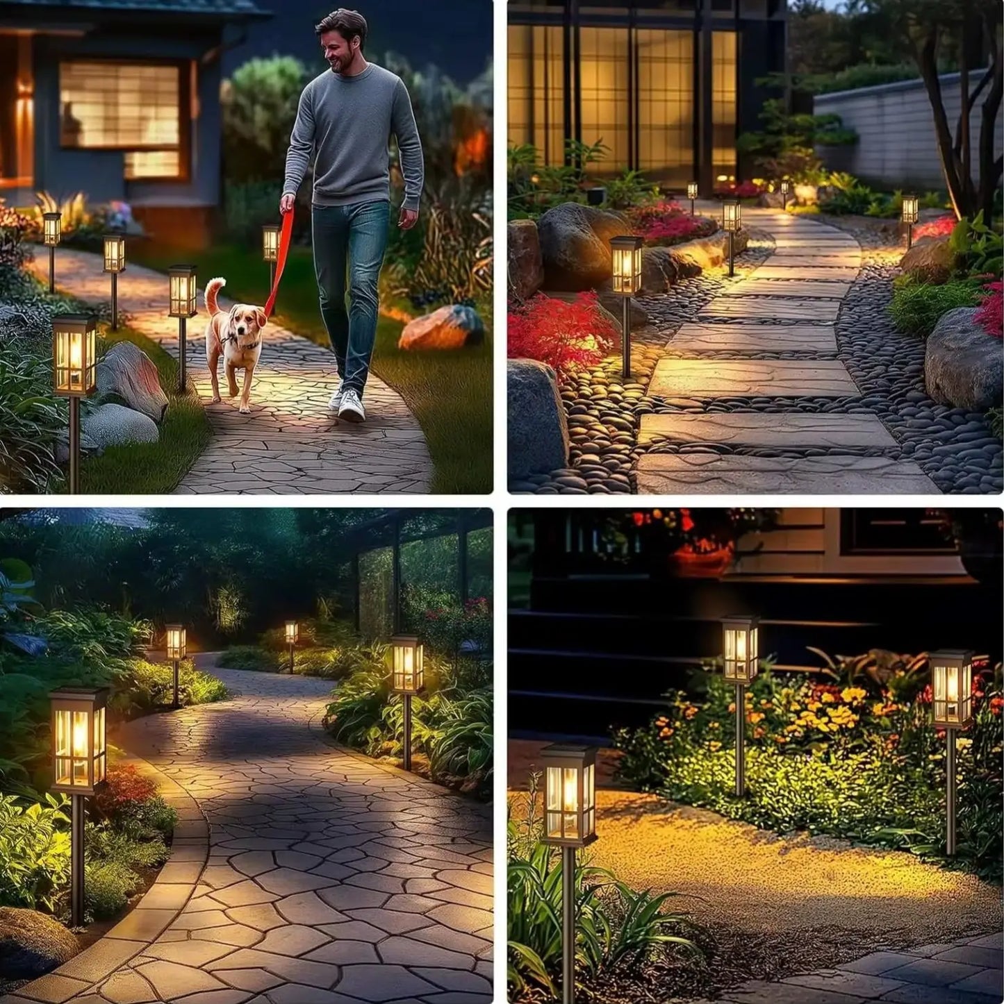 Solar Pathway Lights Outdoor LED Landscape Lamp IP65 Waterproof Yard