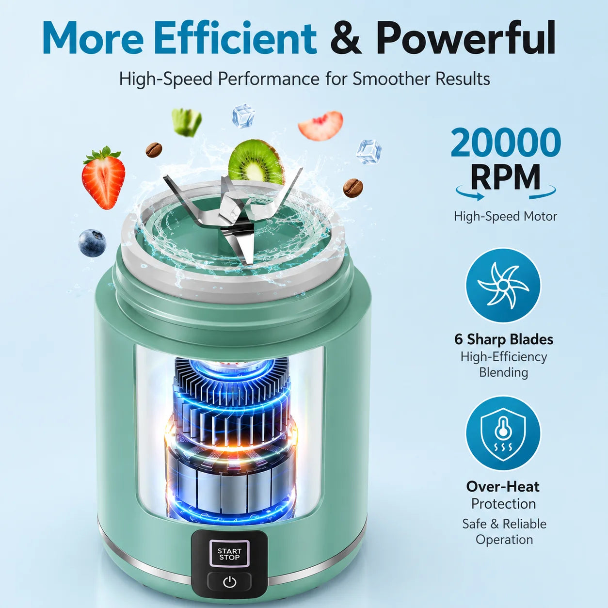 Portable USB-C Cordless Blender For Shakes And Smoothies