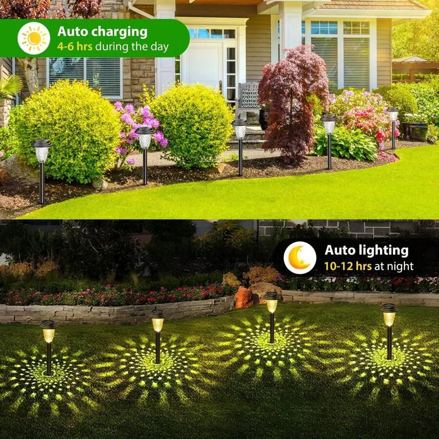 Solar Pathway Lights RGB Color Changing and Warm White Outdoor