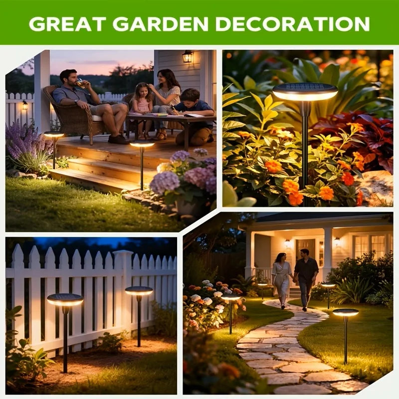 Solar Powered Pathway Lights Outdoor Garden Swaying Light IP65 Waterproof for Planter Flowers Landscape Lighting Decoration Warm