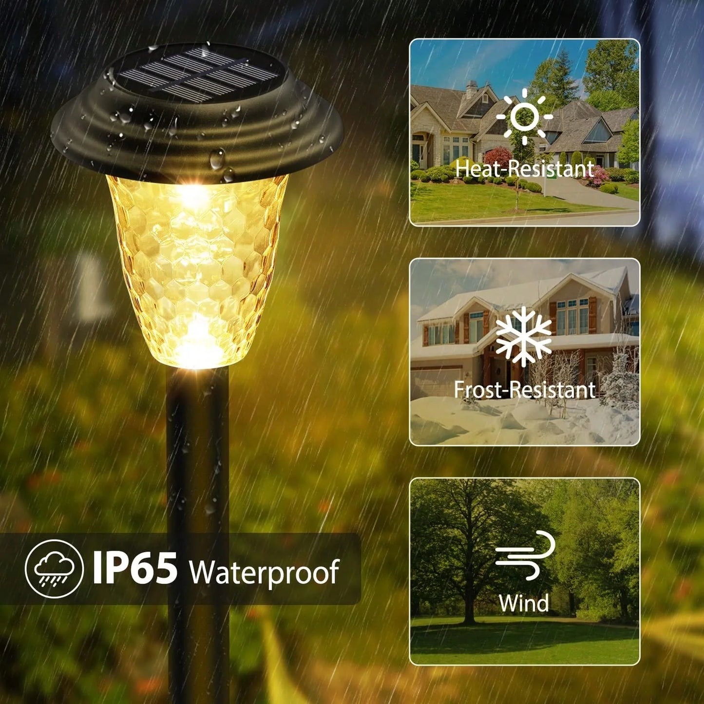 Solar Pathway Lights RGB Color Changing and Warm White Outdoor