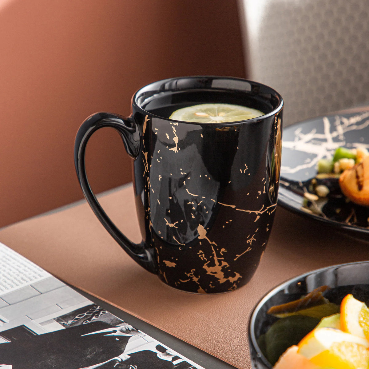 MALACASA Porcelain Dinnerware Set With Plates Bowls And Coffee Cups