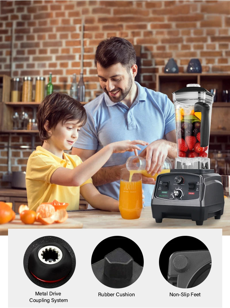 Biolomix Heavy Duty Commercial Blender Mixer Juicer Food Processor