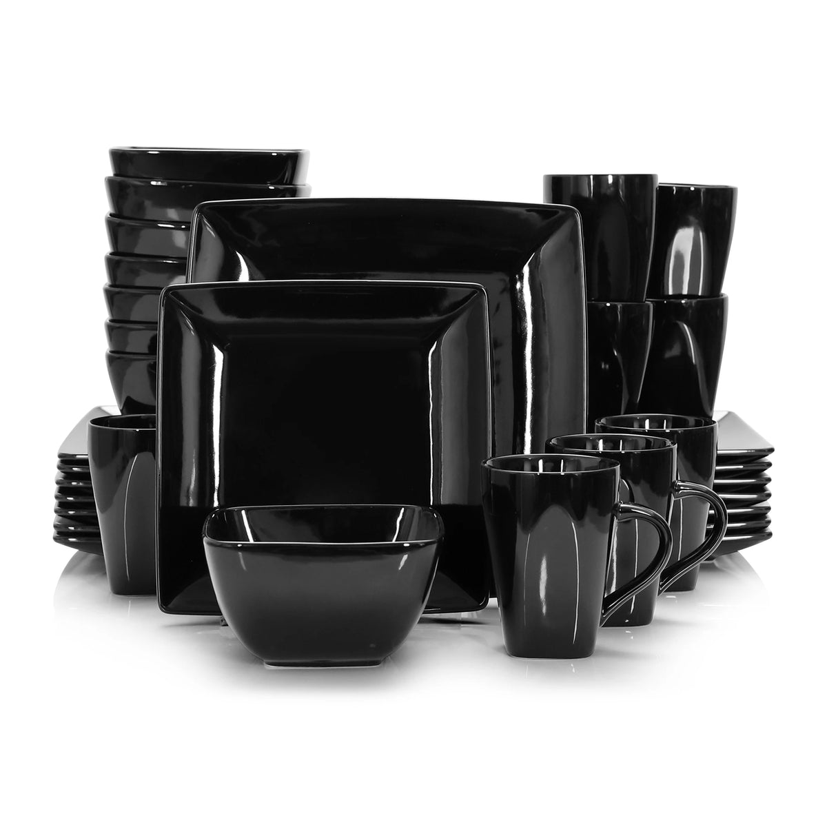 Vancasso Soho Porcelain Ceramic Square Dinnerware Set_COLLECTION