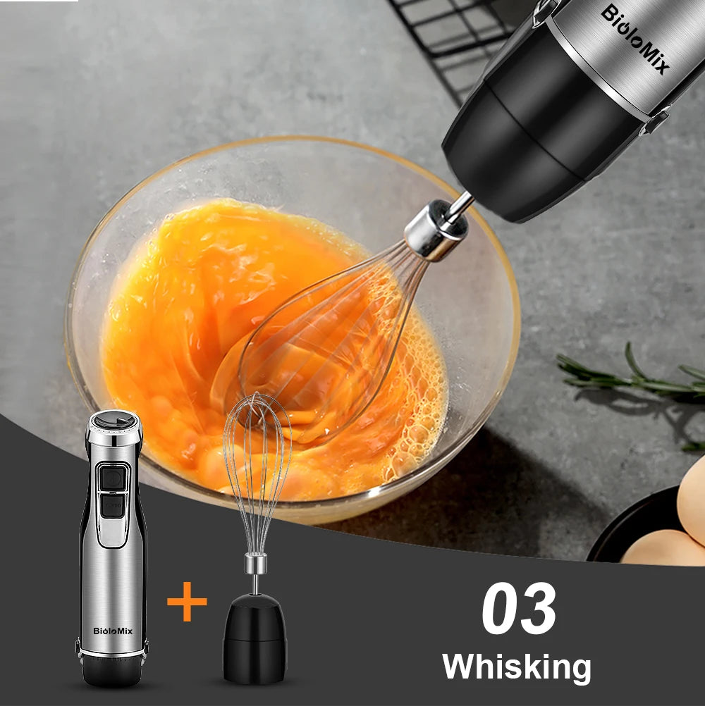 Biolomix 4 In 1 Immersion Hand Blender 1200W With Chopper Smoothie Cup