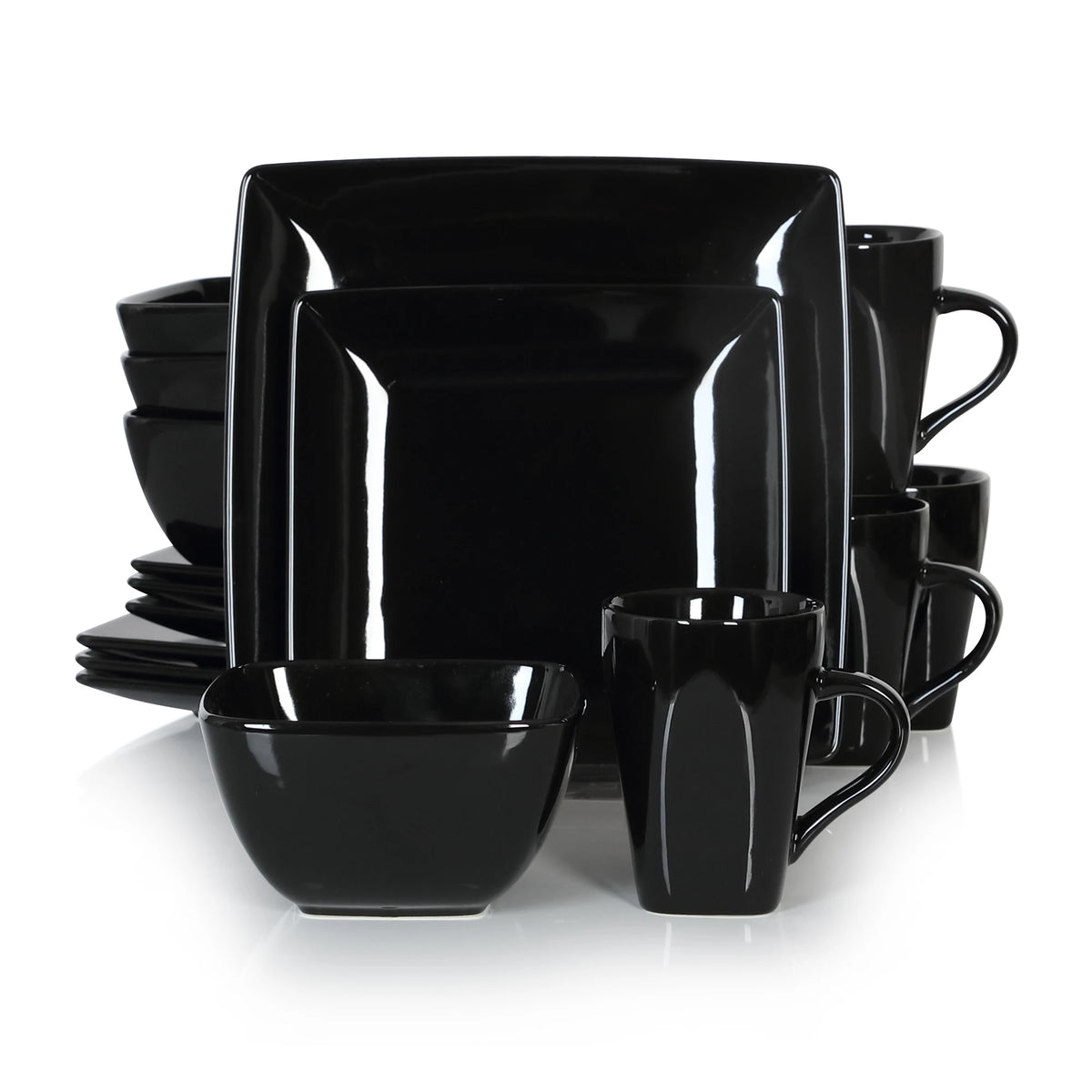 Vancasso Soho Porcelain Ceramic Square Dinnerware Set_COLLECTION
