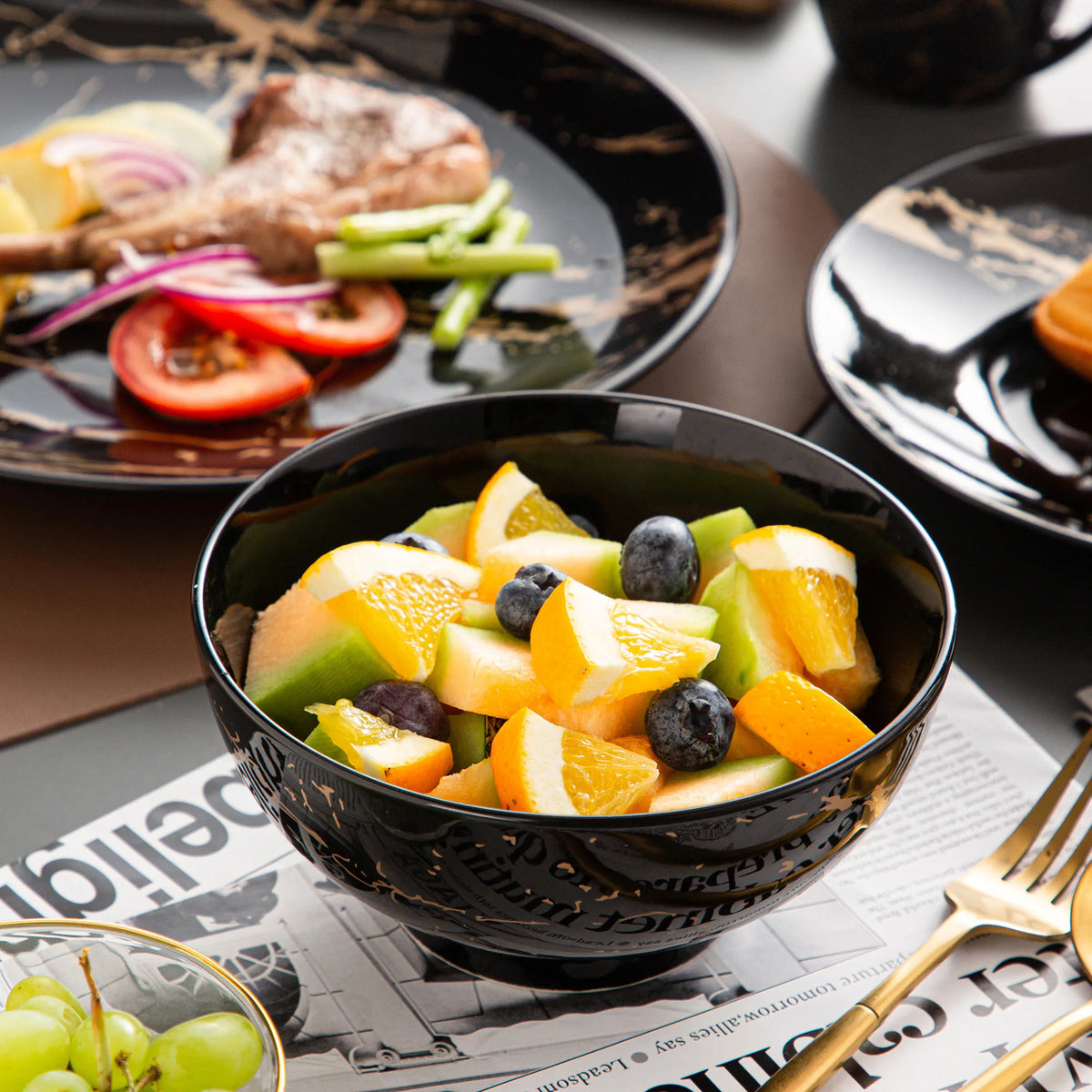 MALACASA Porcelain Dinnerware Set With Plates Bowls And Coffee Cups