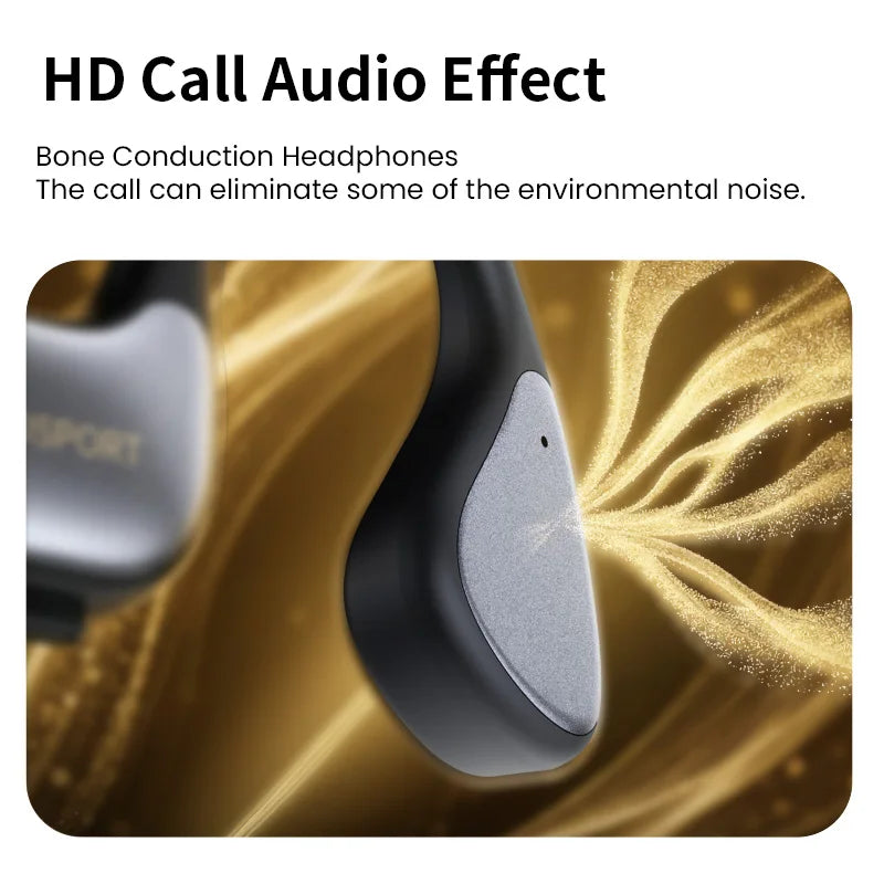 Bone Conduction Wireless Bluetooth Headphones Waterproof With Mic
