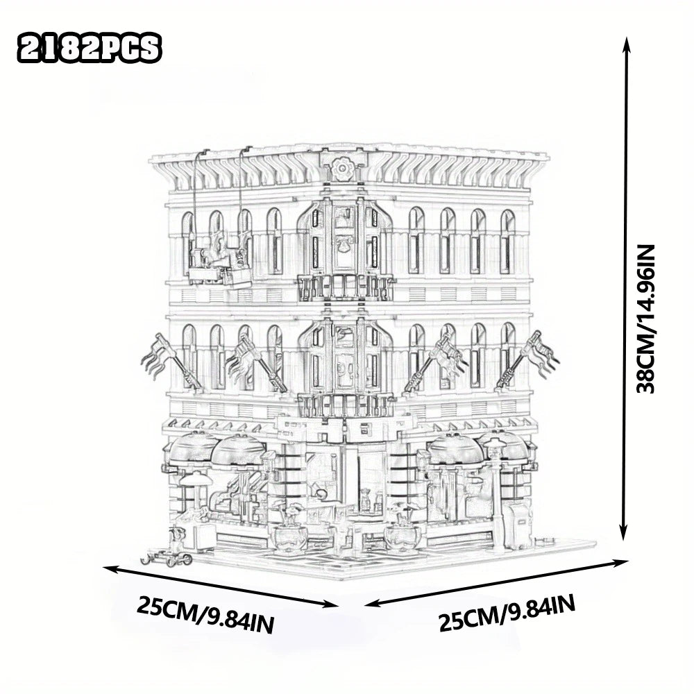 Street View Building Block Bank Model Architecture Gift Collectible