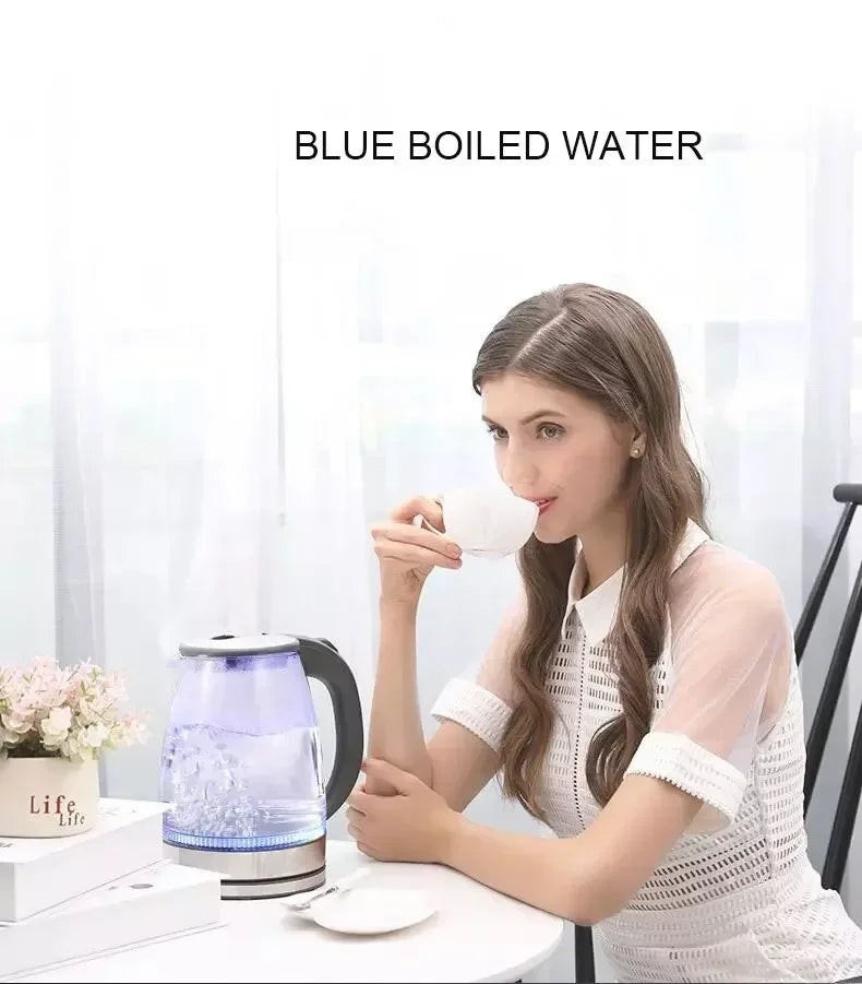 Diamri Electric Glass Kettle Borosilicate Tea Pot With Heating Base