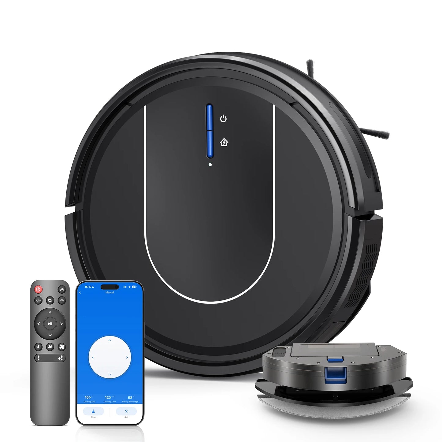 INSE Robot Vacuum Cleaner 3 In 1 Sweep Mop With 5000Pa Suction Alexa WiFi App