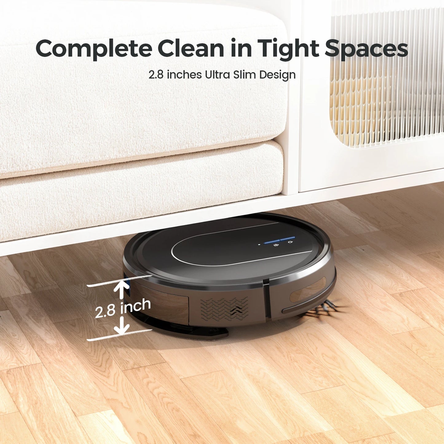 INSE Robot Vacuum Cleaner 3 In 1 Sweep Mop With 5000Pa Suction Alexa WiFi App