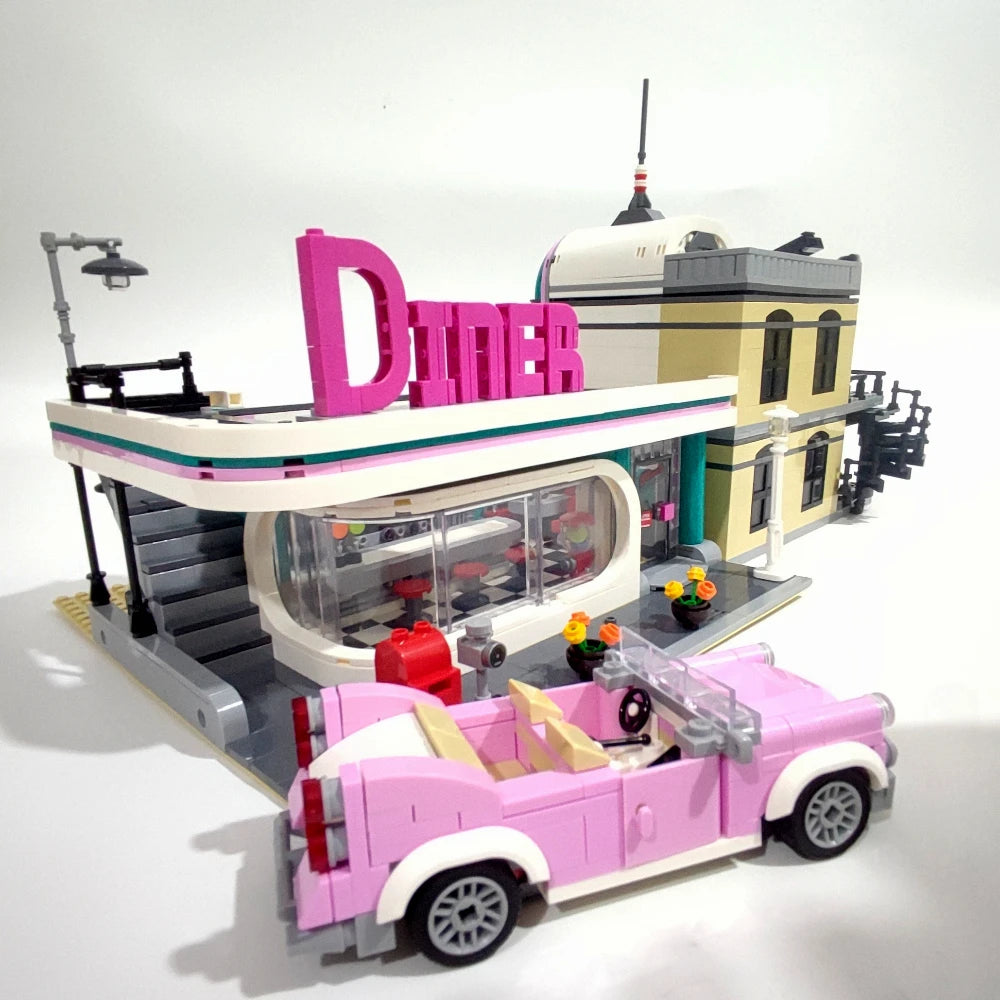 Downtown City Building Blocks Set Architecture Model Kit