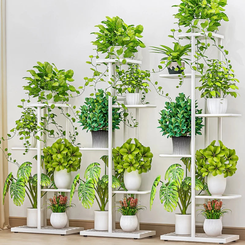 MTShining Iron 8 Tier Flower Stand Plant Holder Shelf Organizer
