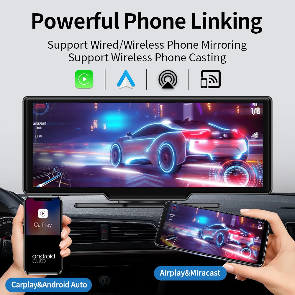 Imagebon 4K ADAS Dashcam With CarPlay Android Auto GPS AI