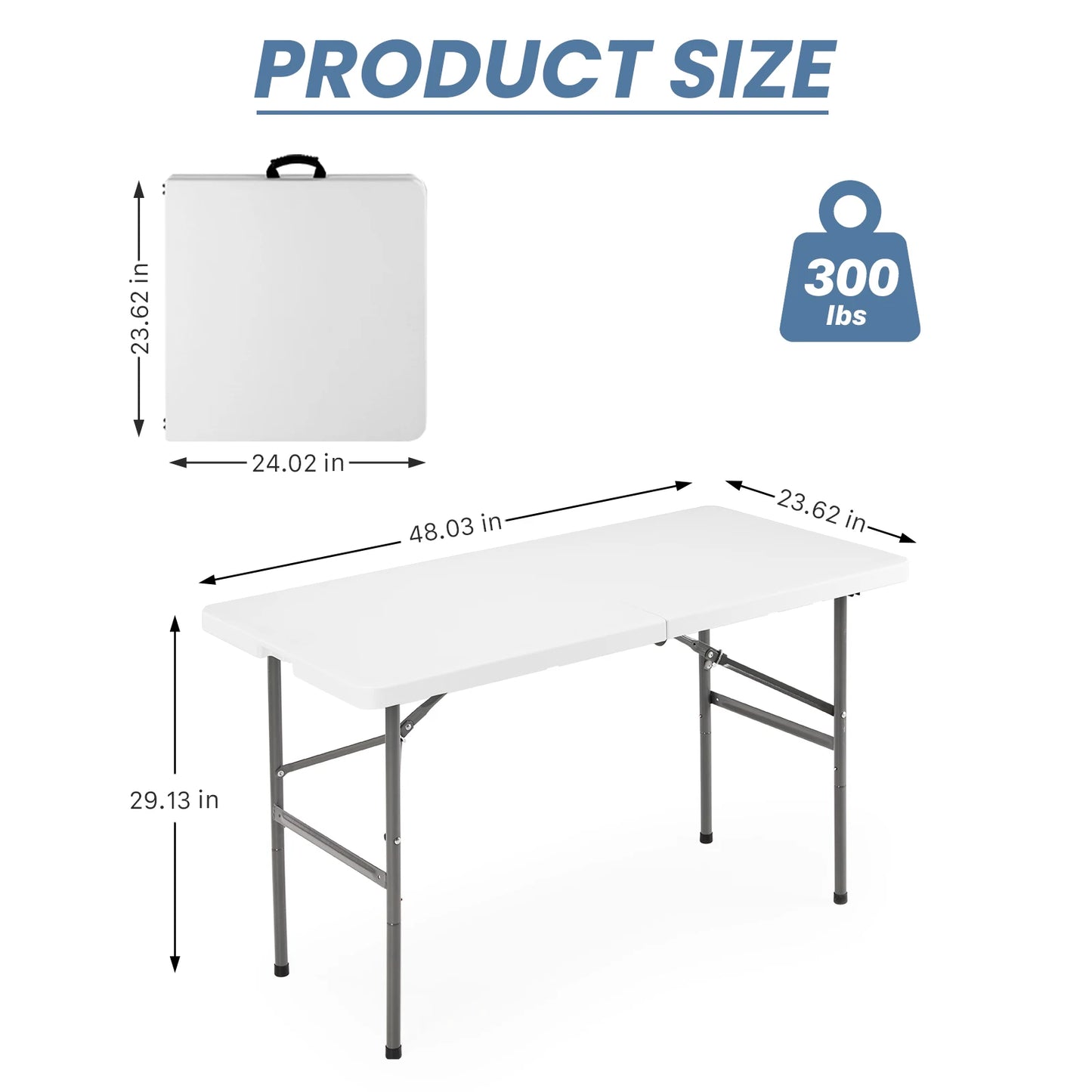 JHK Portable Foldable Outdoor Camping Table With Carrying Handle