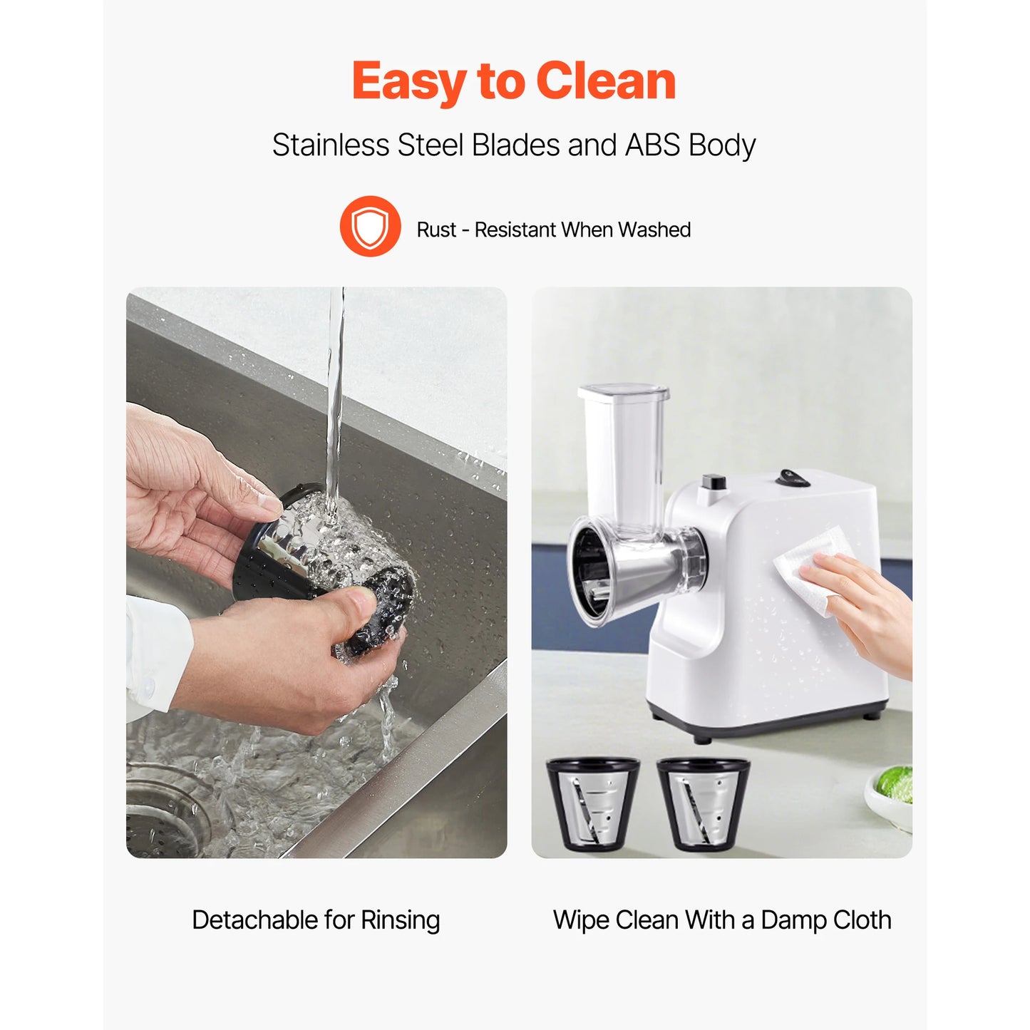 SucceBuy Electric 200W 5 in 1 Vegetable Slicer and Shredder
