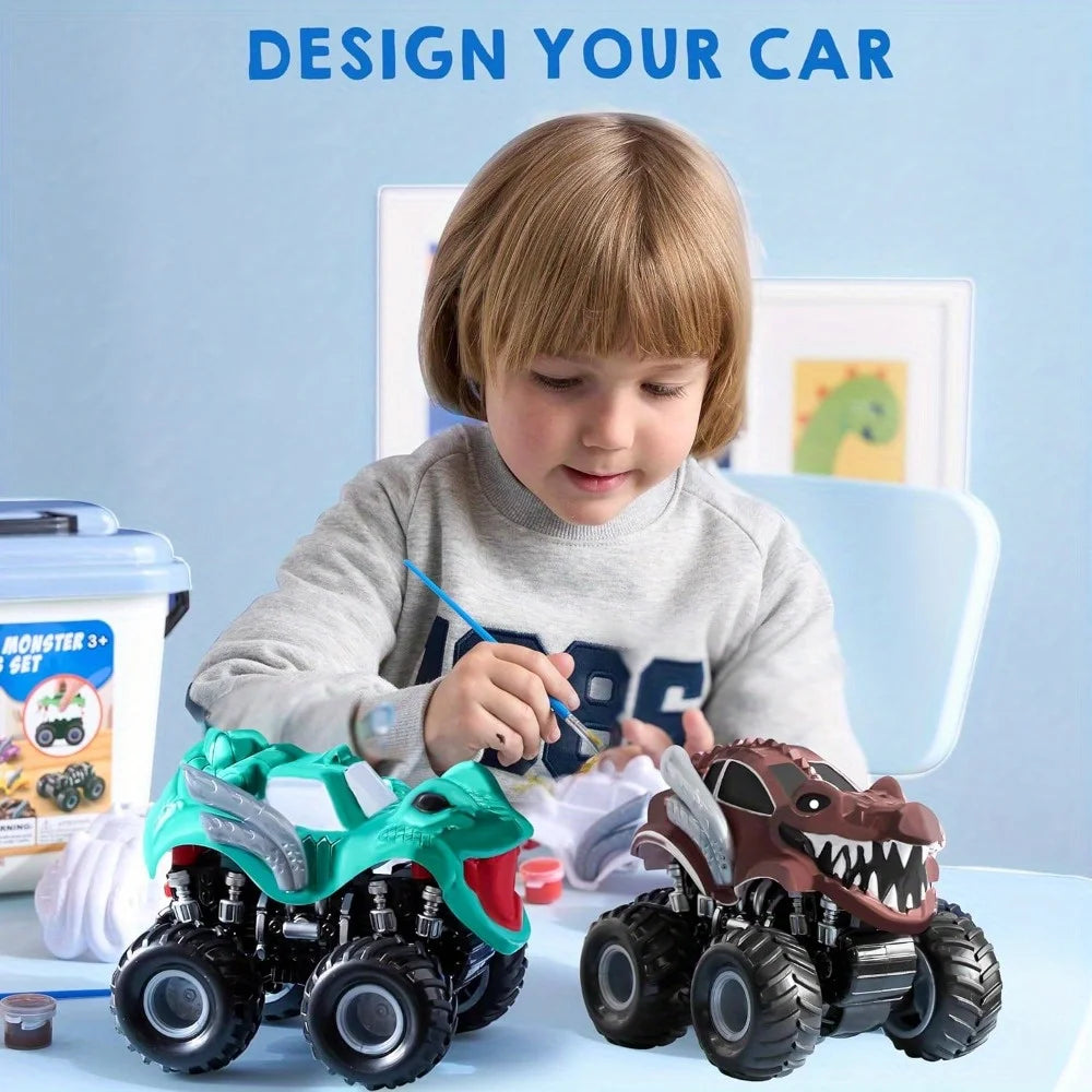Joyfy Kids Craft Kit Build And Paint Monster Car DIY