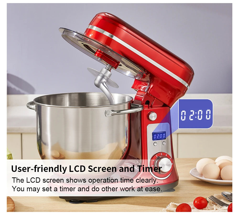 Biolomix Kitchen Stand Mixer With Dough Hook And Wire Whisk