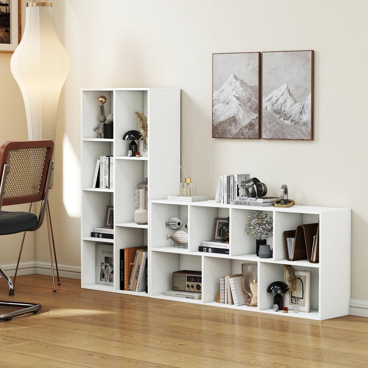 HOMASIS 7 Cube Freestanding Bookcase With 7 Compartments