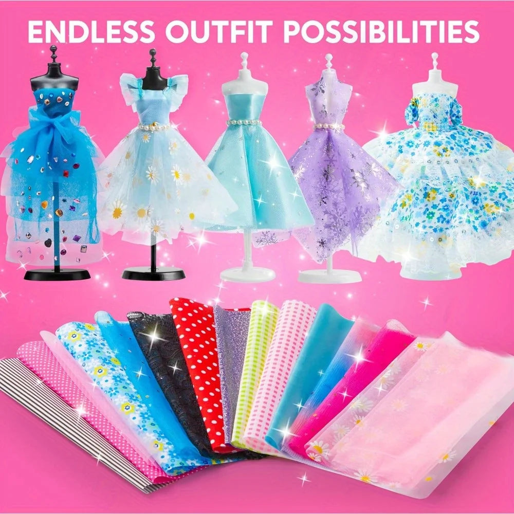 Joyfy 400 Piece Kids Fashion Design Craft Kit With Mannequins