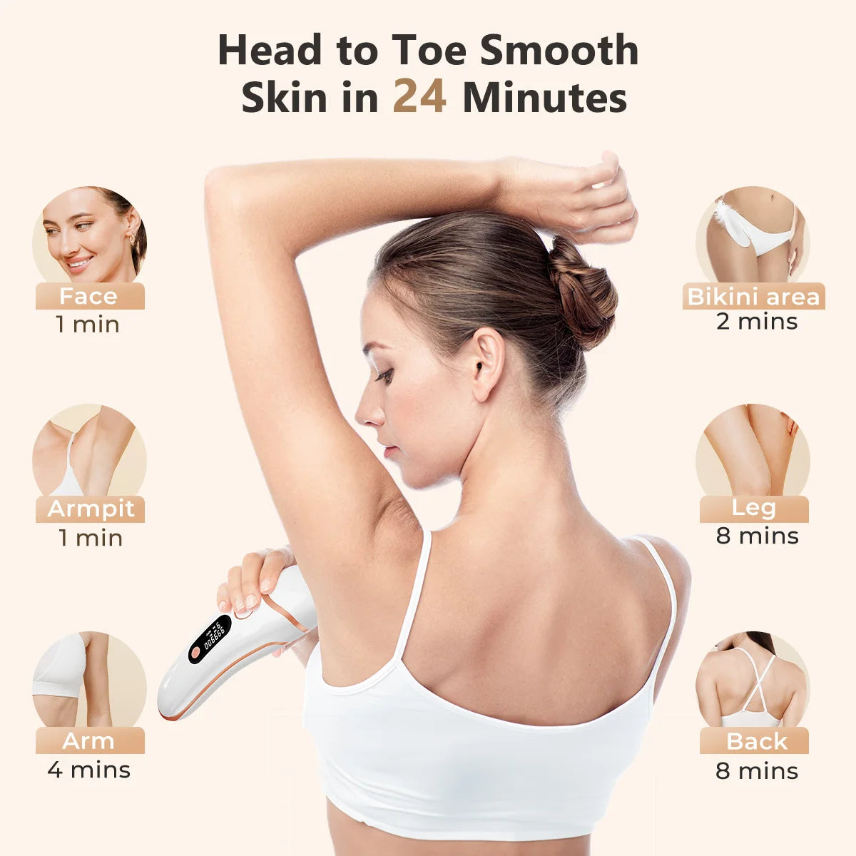 Totmizby IPL Laser Hair Removal Epilator With Trimmer Attachment