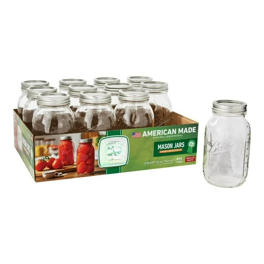 Mason Jars For Canning With Lids And Bands 12 Pack