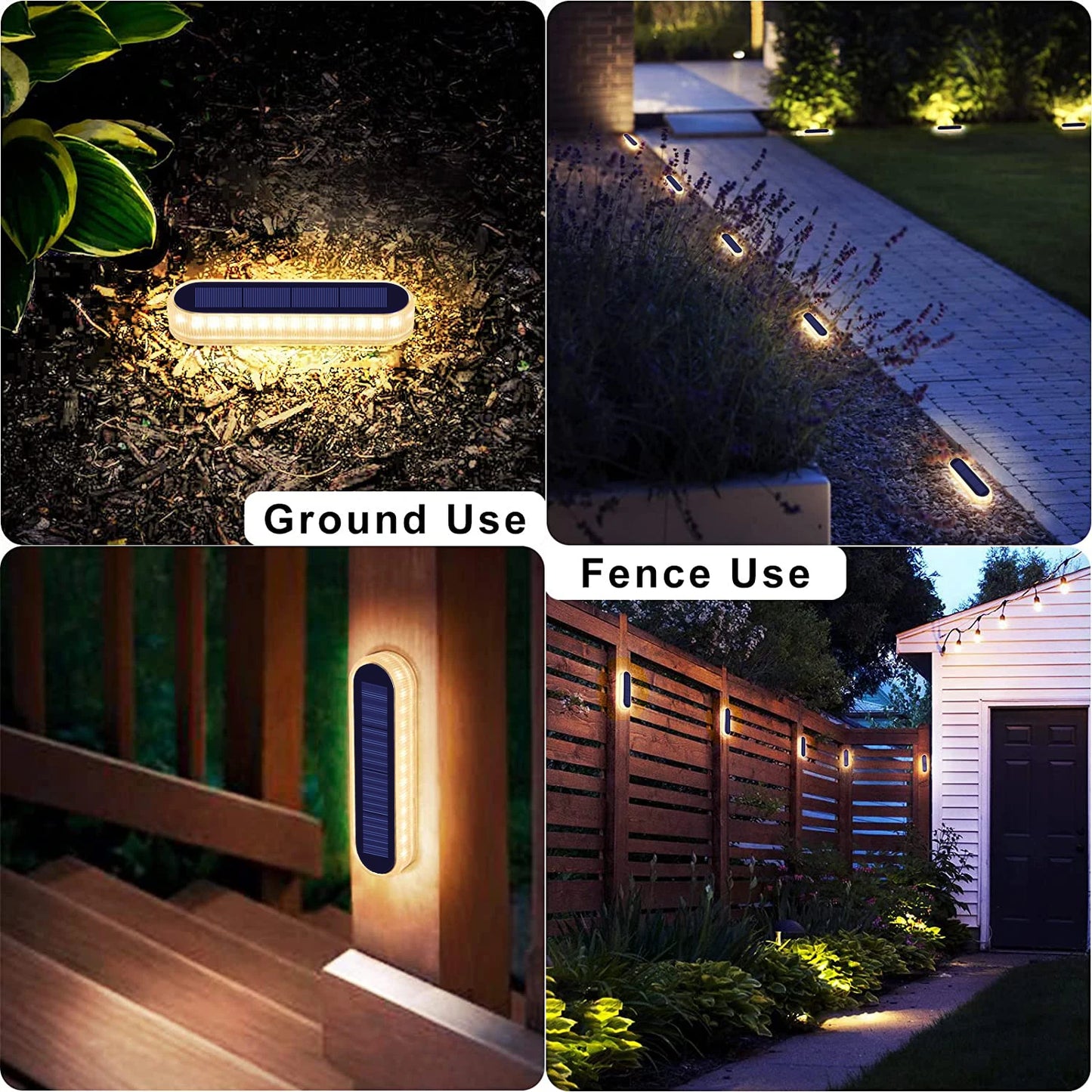Solar Deck Lights IP68 Auto On Off LED Garden Pathway