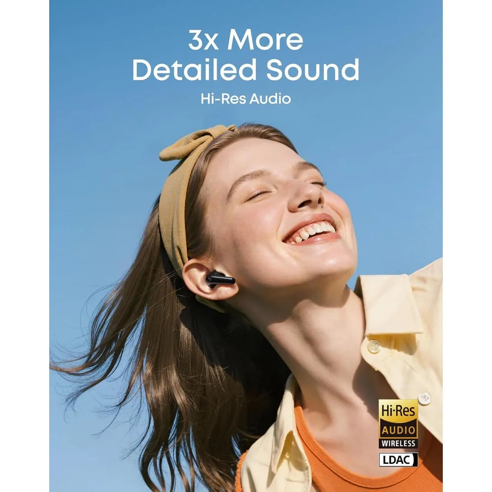 Adaptive Noise Cancelling Earbuds with Hi-Res Sound, Spatial Audio, and 50H Playtime