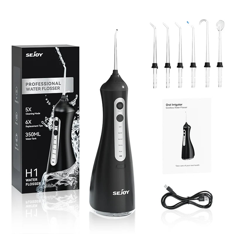 Sejoy Portable Cordless Oral Irrigator With Six Cleaning Modes Home Care