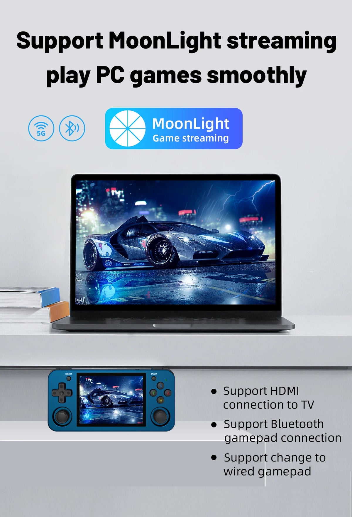 ANBERNIC RG353M Handheld Game Console 3.5 Inch Multi-touch Screen Dual OS Aluminum Alloy Shell HDMI-compatible WIFI Gaming Video Player