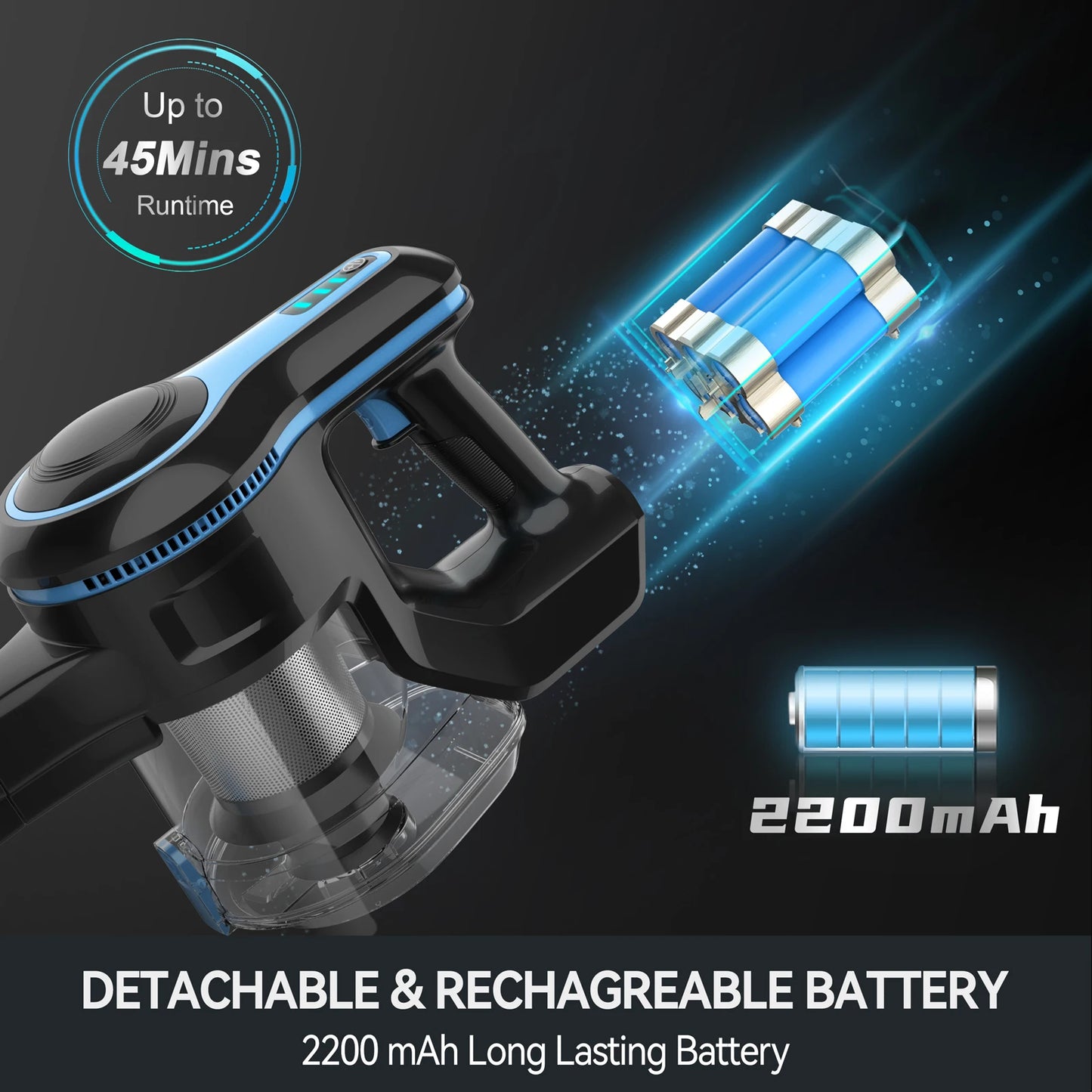 INSE N5T Cordless Vacuum Cleaner With 40Kpa Suction Power