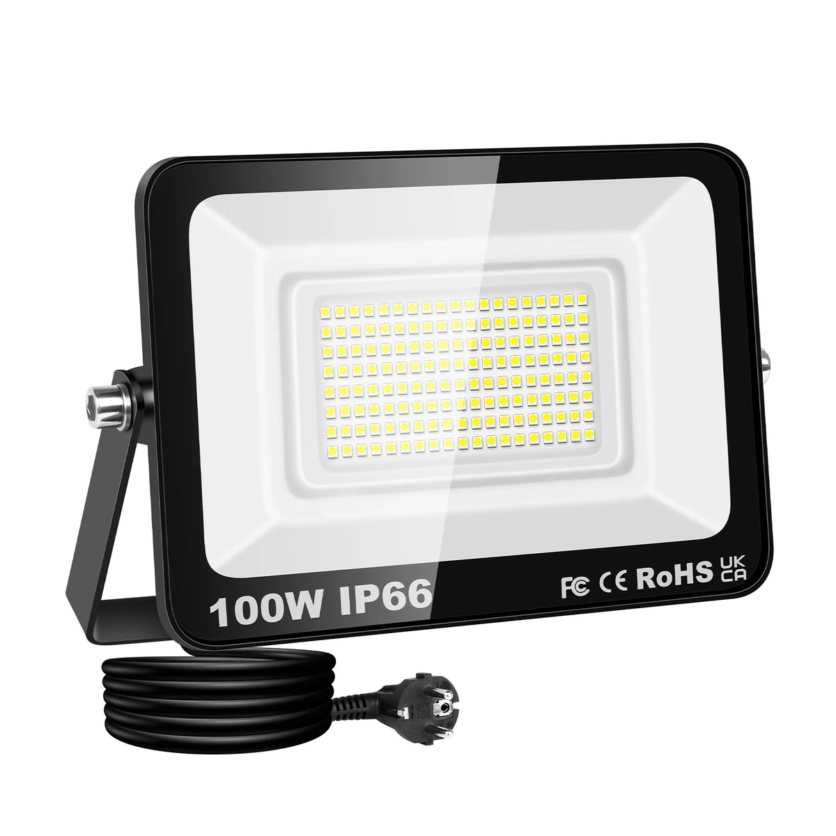 SKYWORLD 50W-200W LED Flood Light AC 110V 240V Floodlight with Plug Street Garden Wall Lamp Outdoor Lighting 6000K