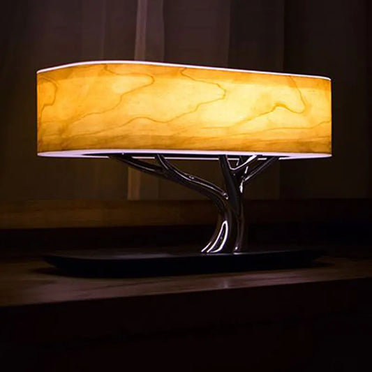 Wireless Charging Speaker Bedside Lamp With Adjustable Ambient Light